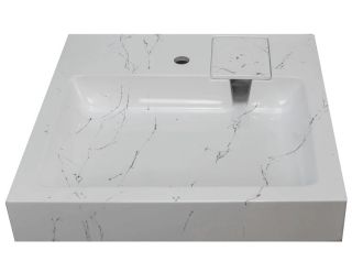 Раковина над стиральной машиной Stella Polar Солярис SP-00001686 60см белый мрамор